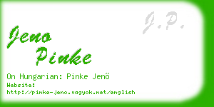 jeno pinke business card